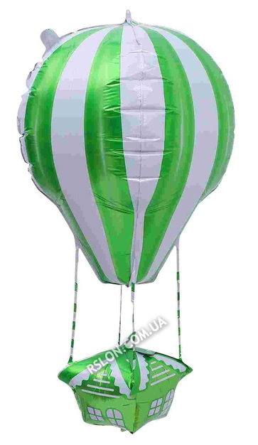 Фольговані кулі "Повітряна Куля 4D Зелена" Розмір: 75см*33см.