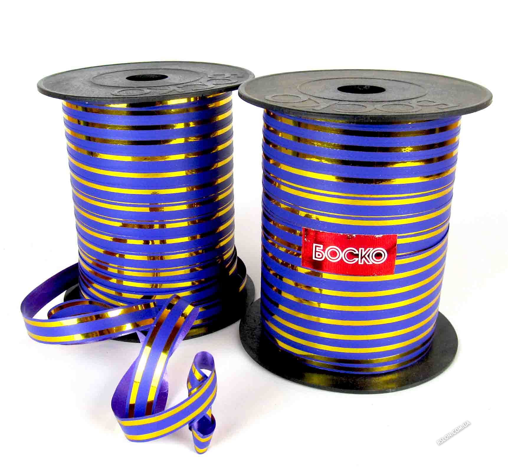 Стрічка для кульок. Колір: Фіолет Люрекс. Довжина: 50м. Вир-во: Боско (Україна)