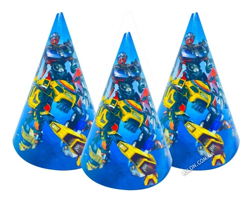 Ковпачки святкові "Трансформери". Розмір: 16см. В упак:10шт