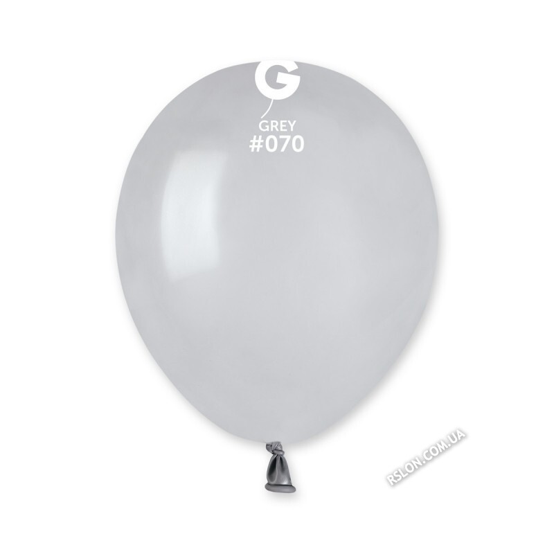 Повітряні кулі А50(70) Колір: Сірий Пастель. Розмір: 5"(13см). В упак: 100шт.