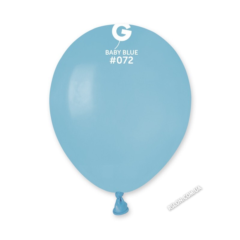 Повітряні кулі А50(72) Колір: Блакитний Дитячий Пастель. Розмір: 5"(13см). В упак: 100шт.