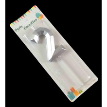 Свеча цифра для торта "Crystal 2". Цвет Серебро. Пр-во Китай