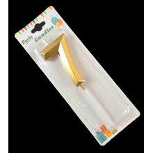 Свеча цифра для торта "Crystal 7". Цвет Золото. Пр-во Китай