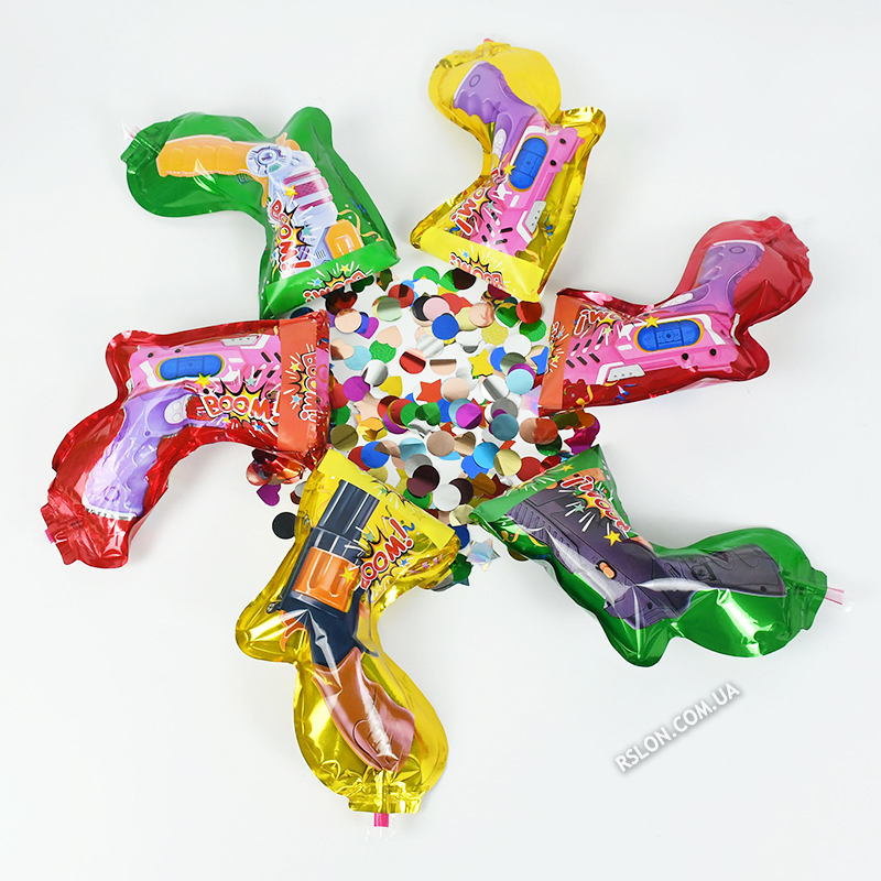 Надувна хлопавка пістолет з конфетті.