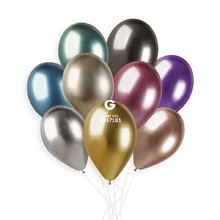 Воздушные шары "Хром" 13"(33см). Цвет: Ассорти (Shiny Assorted) В упак:50шт. ТМ "Gemar" Италия
