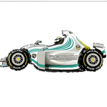 Фольгированный шар "Болид Формула 1" Белая. Размер: 52см*110см.