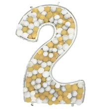 Рамка з фольгованої цифри 2 з повітряними кулями. Розмір: 65"(165см.) Вир-во: Китай.