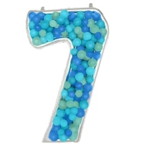 Фольгированная рамка цифра 7 с воздушными шарами". Размер: 65"(165см.) Пр-во: Китай.