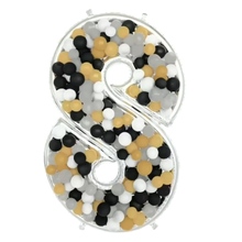 Фольгированная рамка цифра 8 с воздушными шарами". Размер: 65"(165см.) Пр-во: Китай.