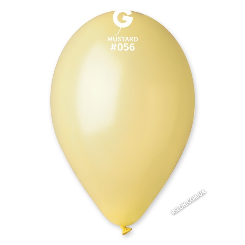 Воздушные шары 12"(30см) 56 Мустард Металлик В упак:100 шт.
