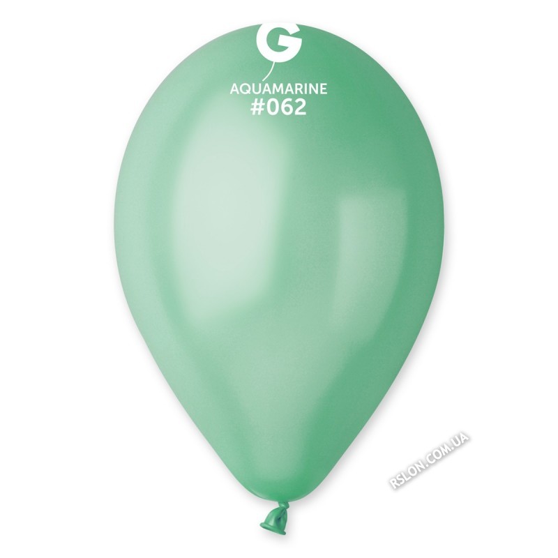 Повітряні кулі 12 " (30см) 62 Аквамарин металік в упак:100 шт.