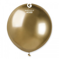 Повітряні кулі "Хром" 19"(48см). Колір: Золото (Shiny Gold) В упак:1шт. ТМ"Gemar" Італія